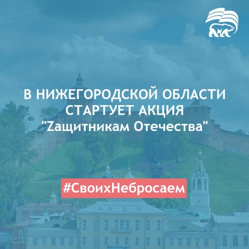 Нижегородское региональное отделение Партии "ЕДИНАЯ РОССИЯ" запускает акцию «Zащитникам Отечества»